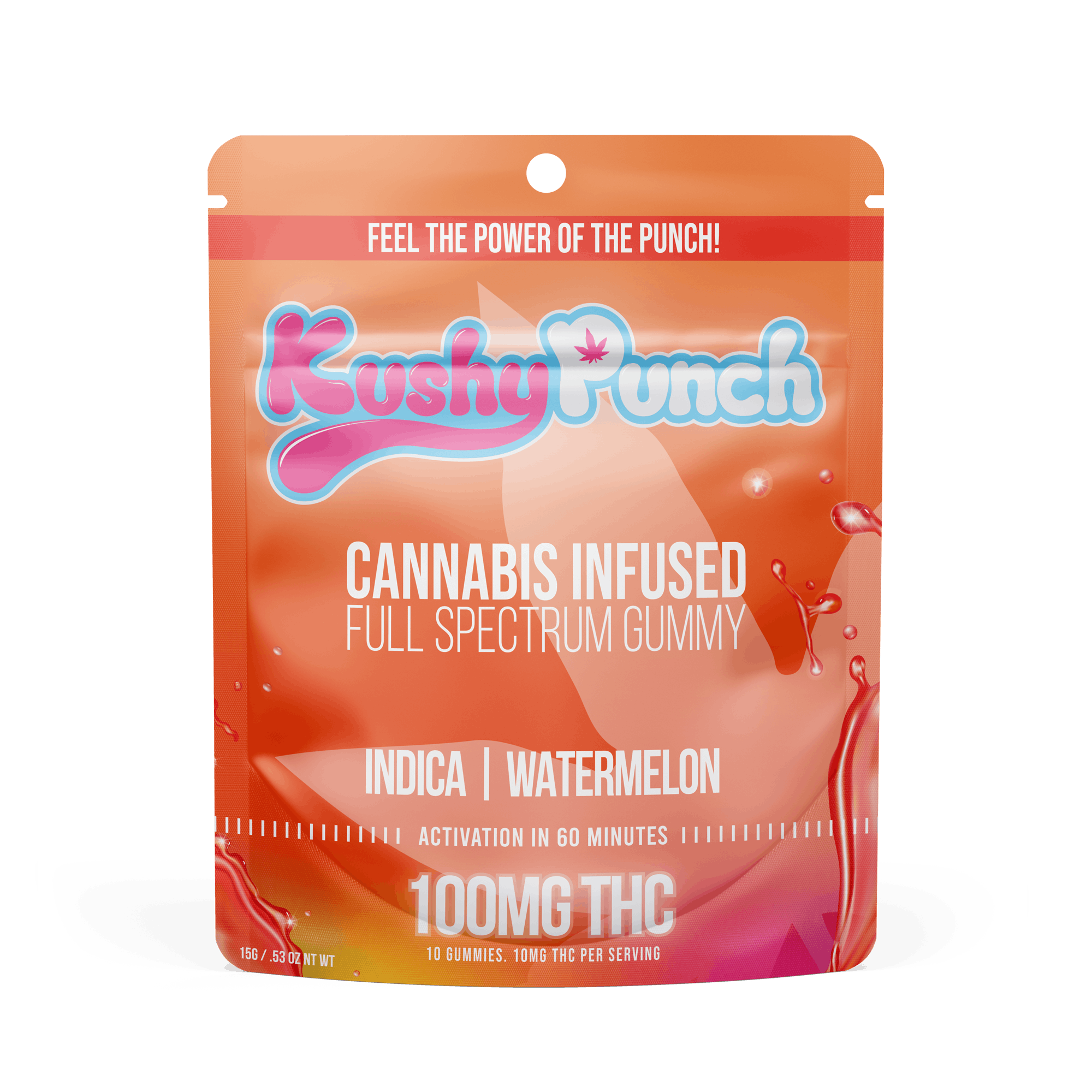 KUSHY PUNCH WATERMELON GUMMY 100MG  INDICA