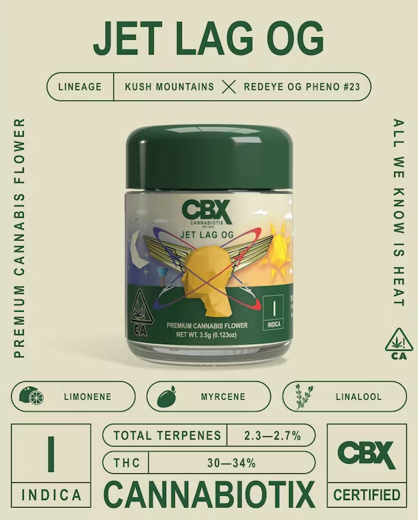 CANNABIOTIX - JET LAG OG- INDICA 3.5G