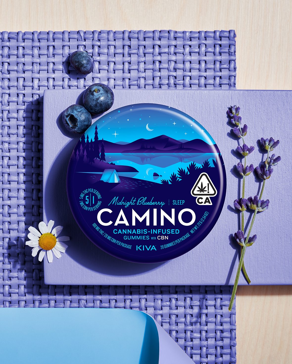 MIDNIGHT BLUEBERRY 100MG GUMMIES BY CAMINO