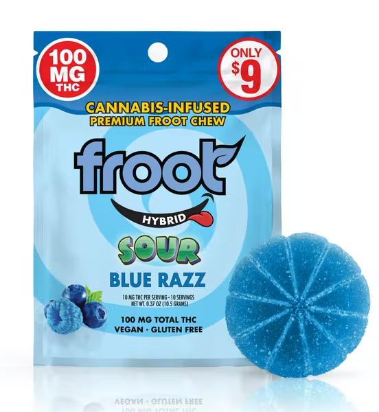 Blue Razz Sour Gummy 100MG