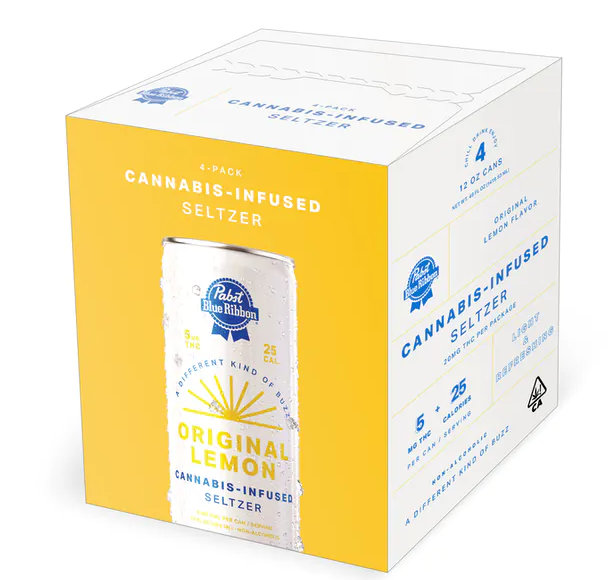 PABST INFUSED SELTZER HIGH LEMON 4PK 10MG EACH