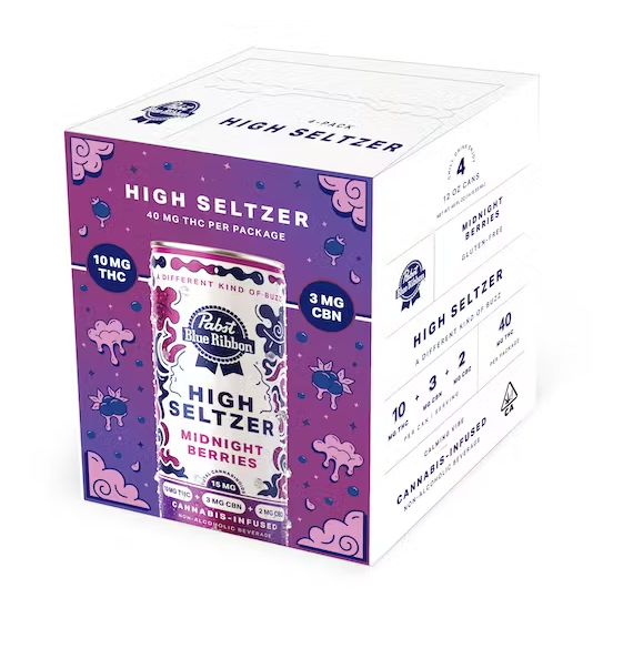PABST INFUSED SELTZER MIDNIGHT BERRIES 4PK 15MG EACH