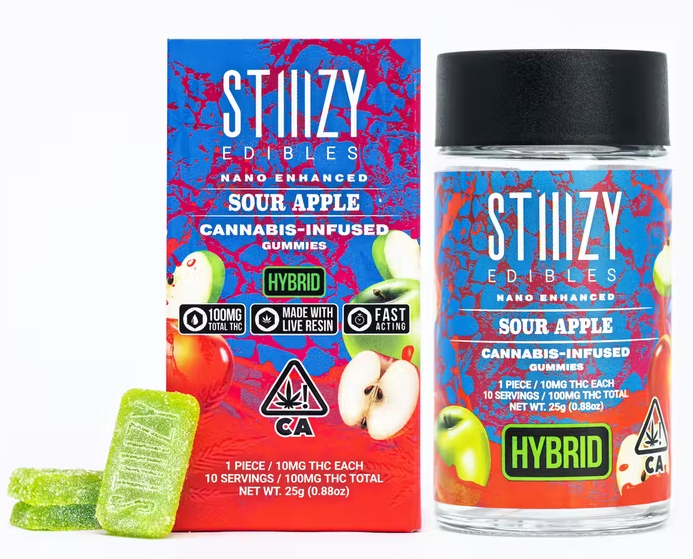 SOUR APPLE 100MG NANO GUMMIES  BY STIIIZY